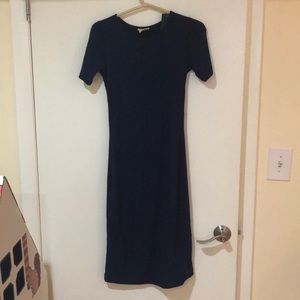 Blue body fitted dress